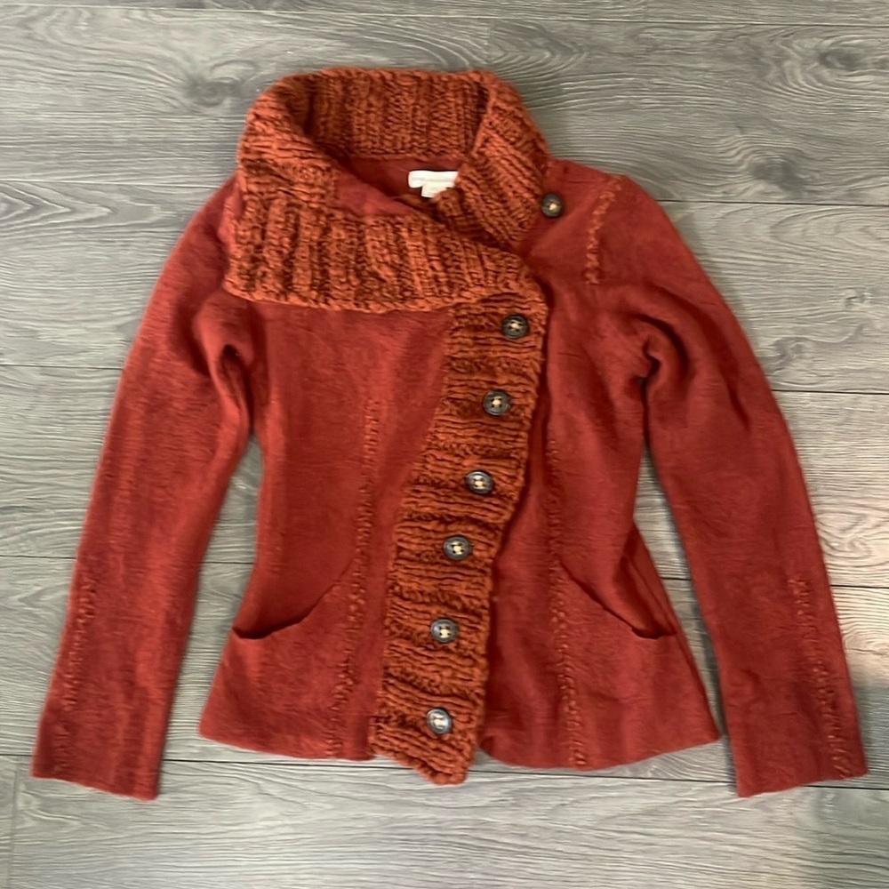 By GRO ANAHAMSSON Cardigan  100% Wool size medium